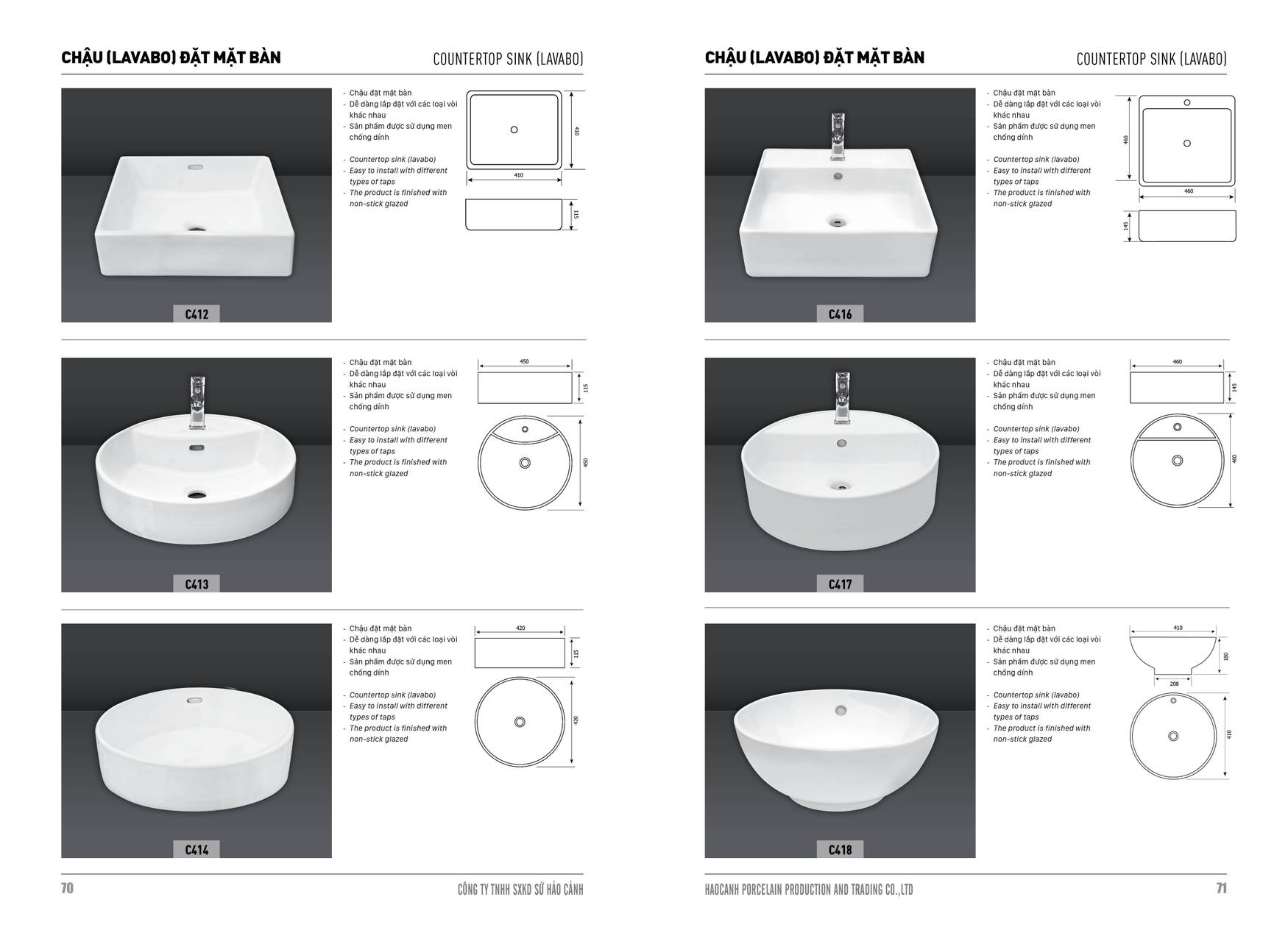 Bảng giá và Catalogue Thiết bị vệ sinh Hảo Cảnh HC mới nhất 2025 /Page 36